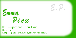 emma picu business card